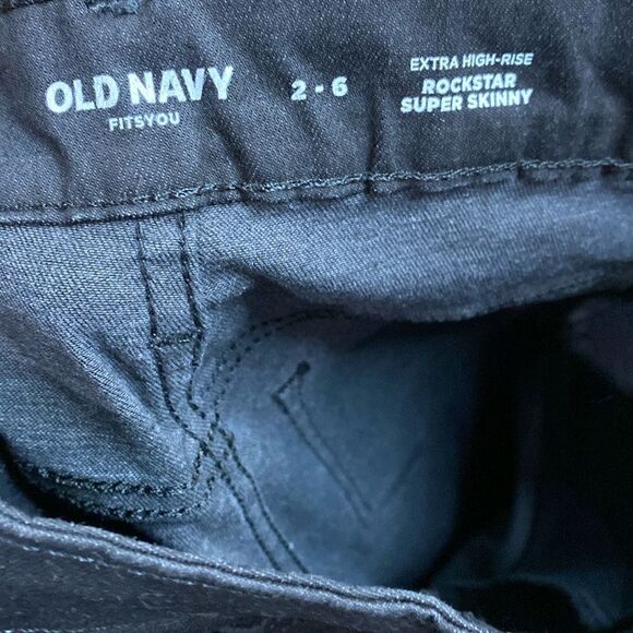 old navy forever fit 36 black jack raw hem Skinny Jeans - Picture 9 of 12